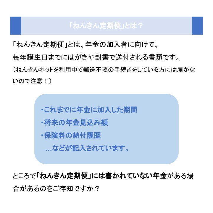 「ねんきん定期便」とは？