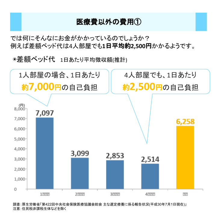 医療費以外の費用①