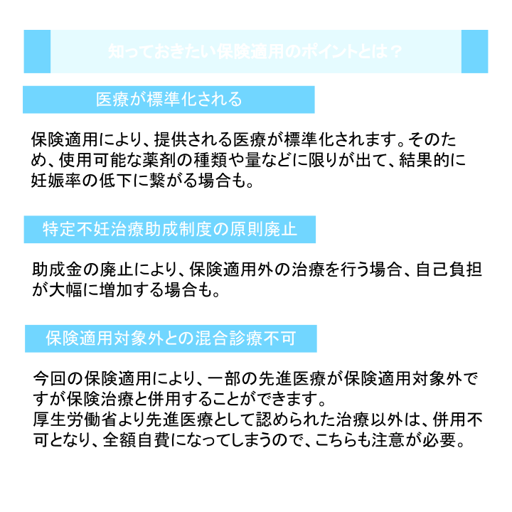 知っておきたい保険適用のポイントとは?